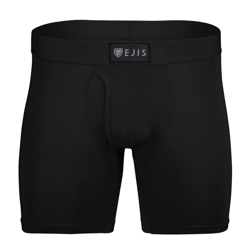 Ejis Sweat Defense Boxer Brief | Fly | Sweat Proof Micro Modal (Small, Black) - Image 1